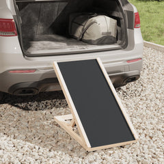 vidaXL Dog Ramp Grey 70x35 cm Solid Wood Fir 3