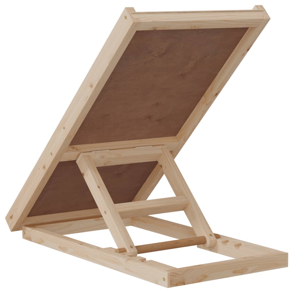 vidaXL Dog Ramp Grey 70x35 cm Solid Wood Fir 5