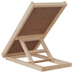 vidaXL Dog Ramp Grey 70x35 cm Solid Wood Fir 5