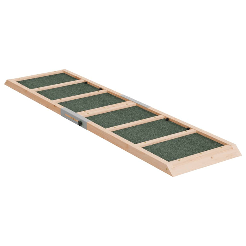 Dog Ramp Green 120x30 cm Solid Wood Fir