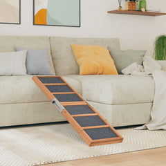 vidaXL Dog Ramp Grey 120x30 cm Solid Wood Fir 1