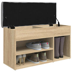 Shoe Bench 82x32x45.5 cm Engineered Wood Sonoma oak
