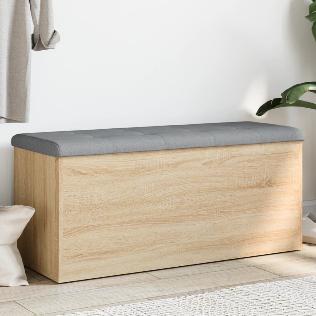 Storage Bench Engineered Wood in Sonoma Oak