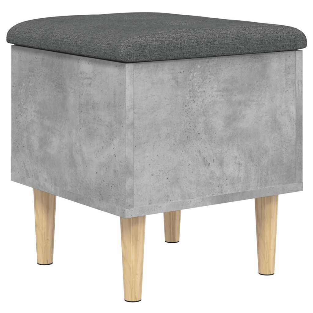 vidaXL Storage Bench Concrete Grey 42x42x46 cm Engineered Wood 2