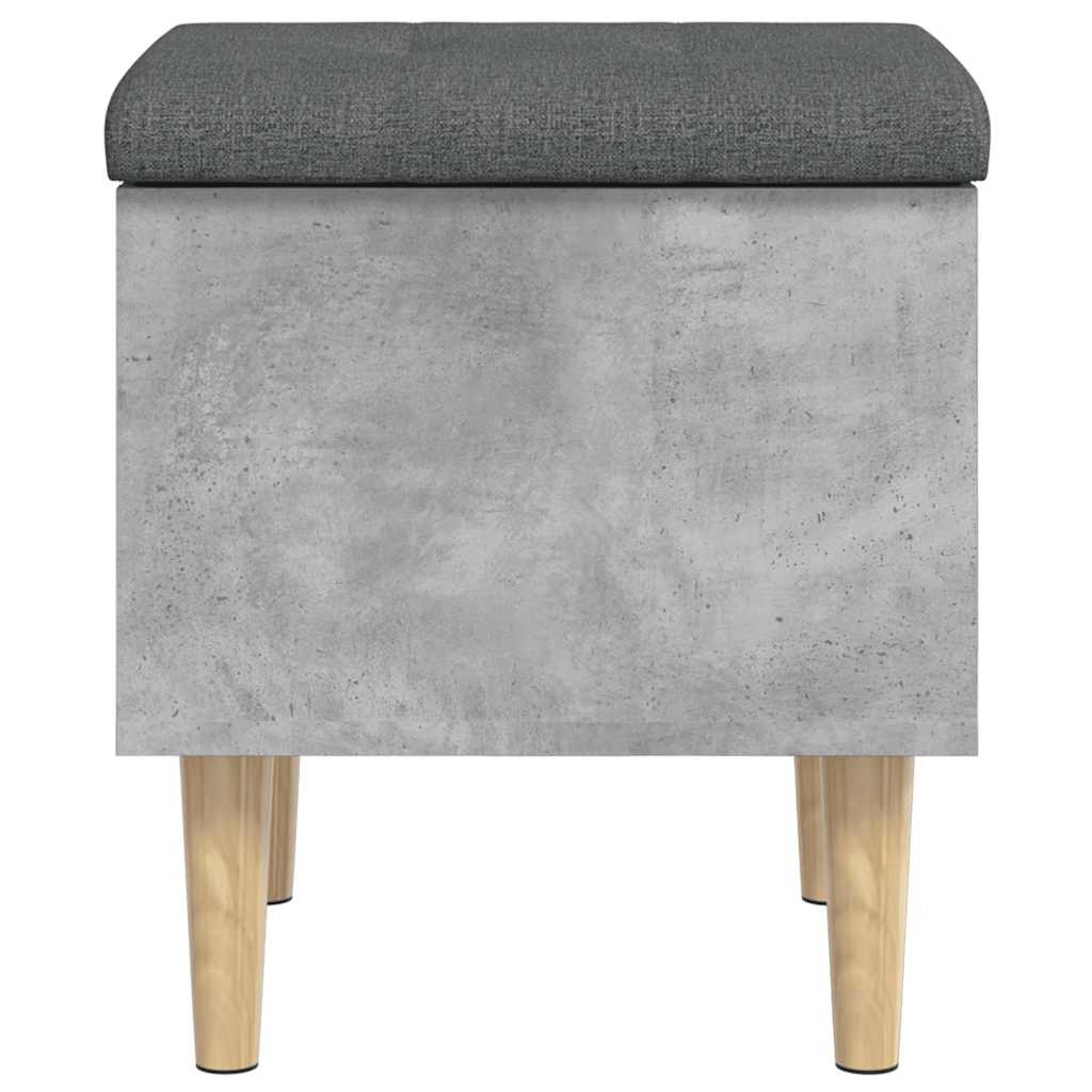 vidaXL Storage Bench Concrete Grey 42x42x46 cm Engineered Wood 5