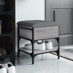 Shoe Bench Engineered Wood in Grey Sonoma