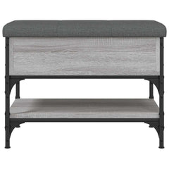 vidaXL Shoe Bench Grey Sonoma 62x42x45 cm Engineered Wood 6