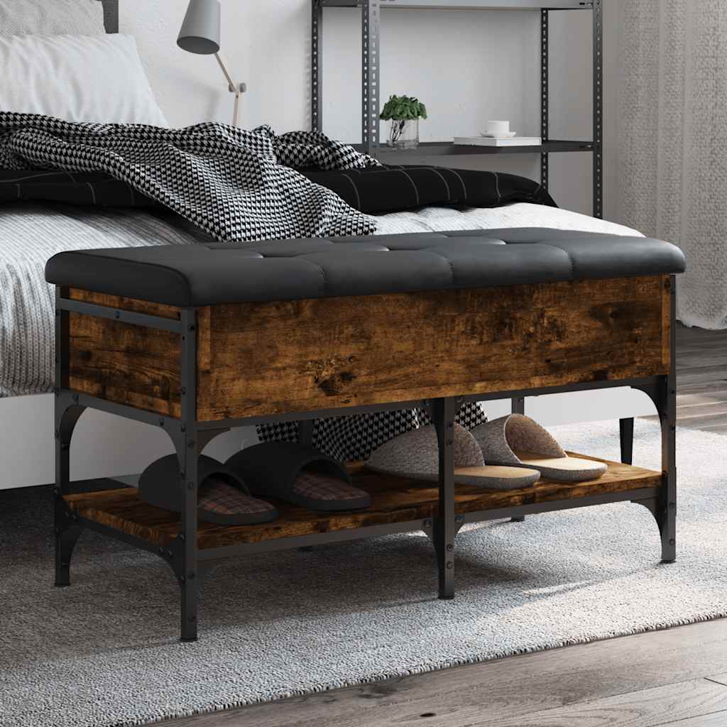 Shoe Bench Engineered Wood in Smoked Oak