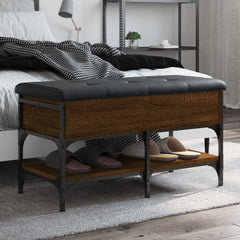Shoe Bench Engineered Wood in Brown Oak