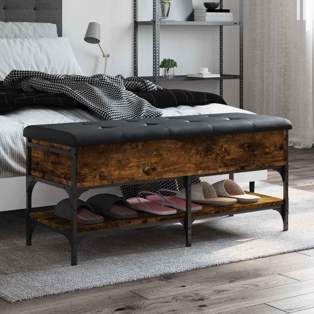 Shoe Bench Engineered Wood in Smoked Oak