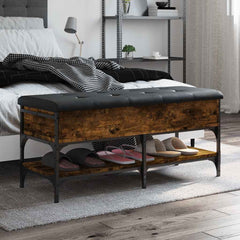 Shoe Bench Engineered Wood in Smoked Oak