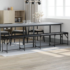 vidaXL Dining Bench Steel and Fabric