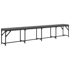 vidaXL Dining Bench Dark Grey 248x32x45 cm Steel and Fabric 6
