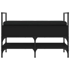 vidaXL Shoe Bench Black 85.5x42x57.5 cm Engineered Wood 6
