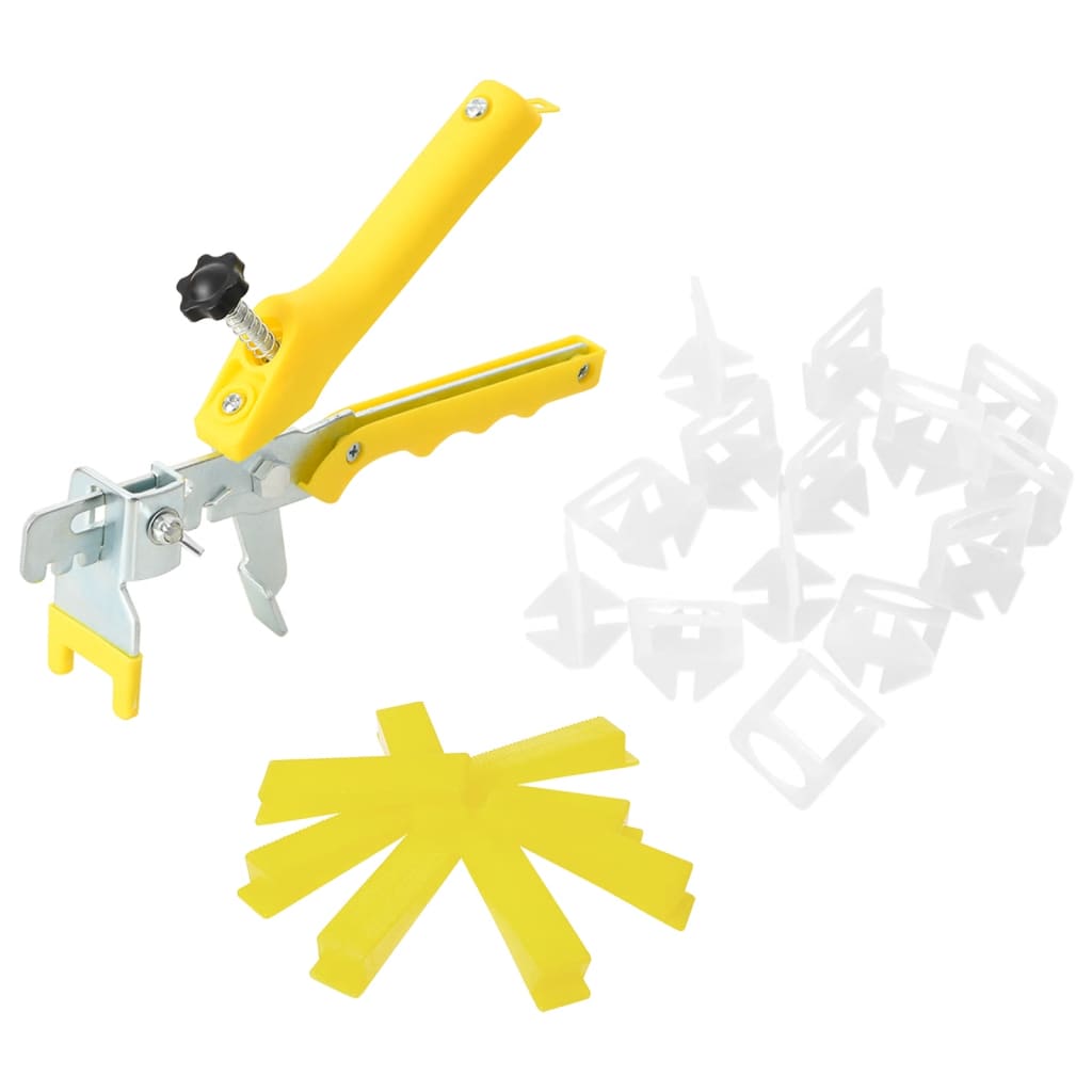 vidaXL Tile Levelling System 500 Wedges 2500 Clips 3 mm 1