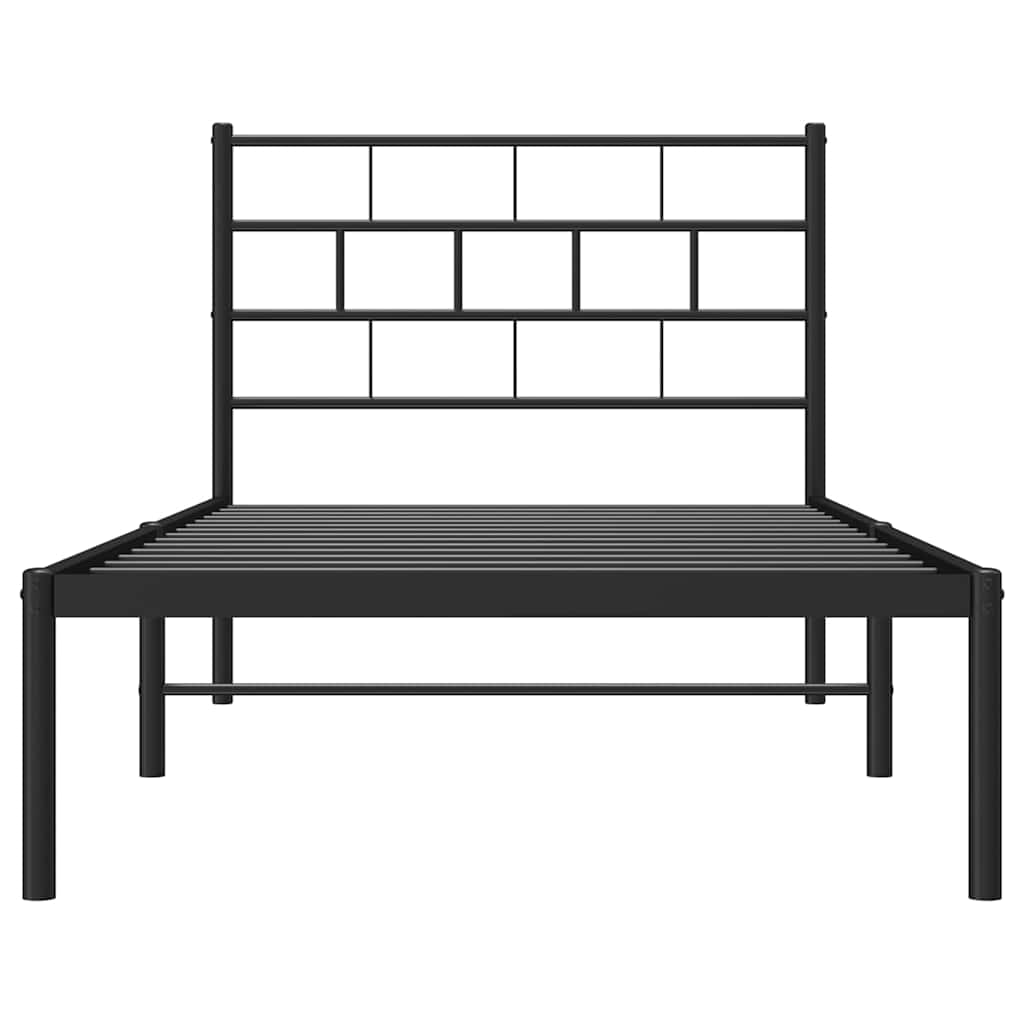 vidaXL Metal Bed Frame | Black | Steel | 100x190 cm | Metal Bed Frame 6