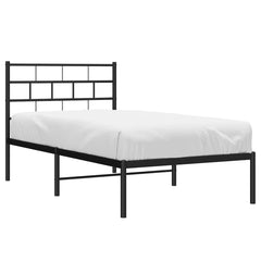 vidaXL Metal Bed Frame | Black | Powder-Coated Steel | Single | Single Bed Frame 3