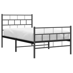 vidaXL Metal Bed Frame | Black | Steel | Single | Stylish Bedroom Furniture 3