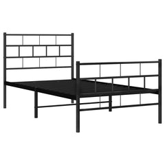 vidaXL Metal Bed Frame | Black | Steel | Single | Stylish Bedroom Furniture 5