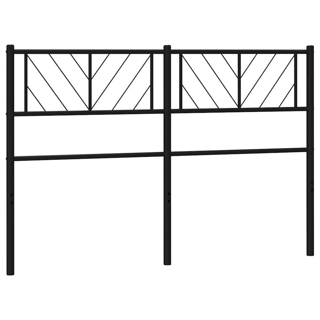 vidaXL Metal Replace Headboard Black 150 cm 2