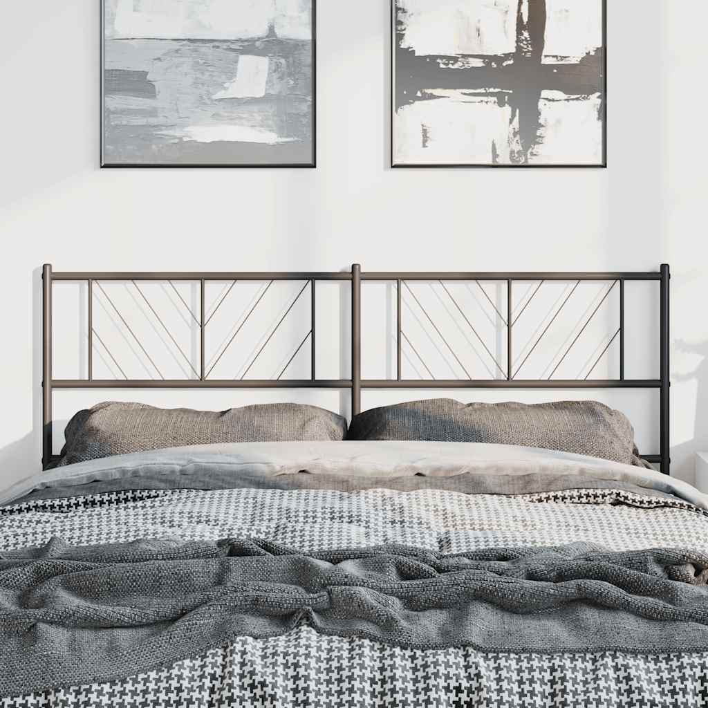 vidaXL Metal Replace Headboard Black 150 cm 1