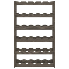 vidaXL Wine Rack for 30 Bottles Grey Solid Wood Pine 3