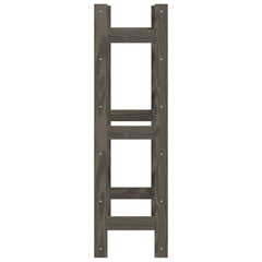 vidaXL Wine Rack for 30 Bottles Grey Solid Wood Pine 4