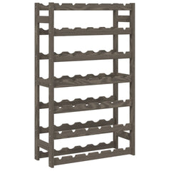vidaXL Wine Rack for 42 Bottles Grey Solid Wood Pine 2