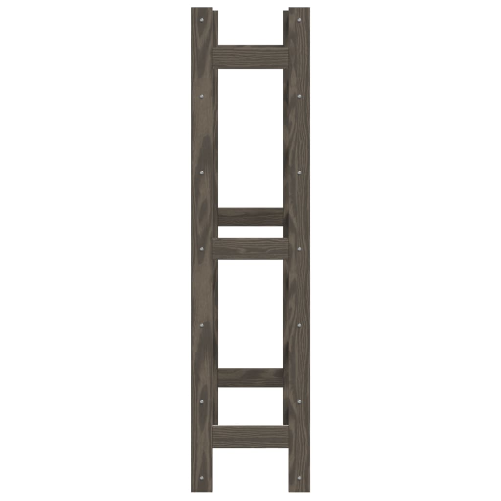 vidaXL Wine Rack for 42 Bottles Grey Solid Wood Pine 4