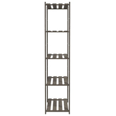 vidaXL 5-Tier Storage Rack Grey 80x38x170 cm Solid Wood Pine 4