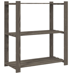 vidaXL 3-Tier Storage Rack Grey 80x38x90 cm Solid Wood Pine 2