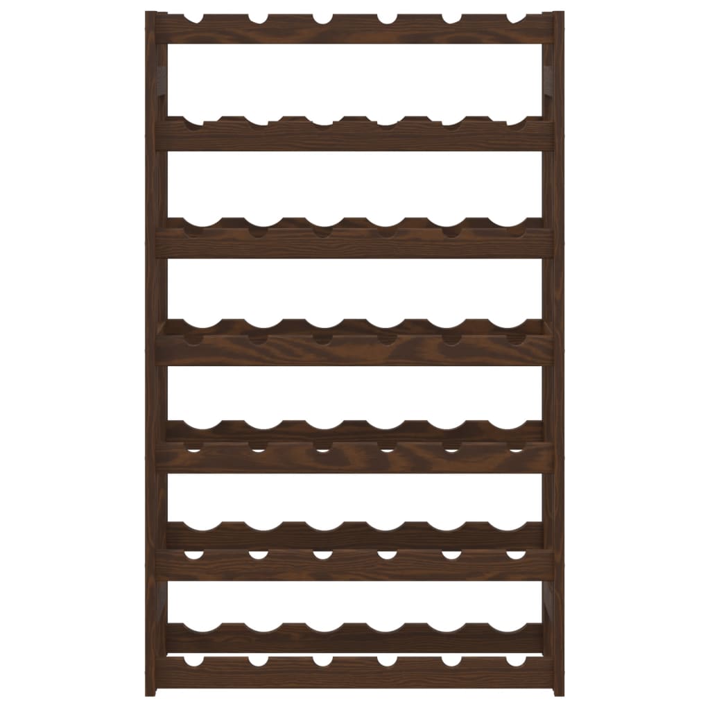 vidaXL Wine Rack for 42 Bottles Brown Solid Wood Pine 3