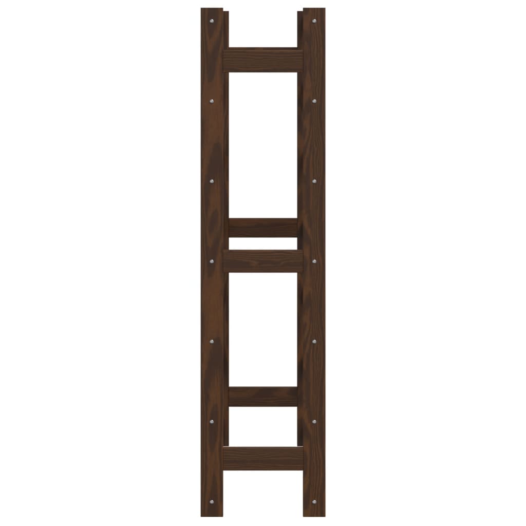 vidaXL Wine Rack for 42 Bottles Brown Solid Wood Pine 4