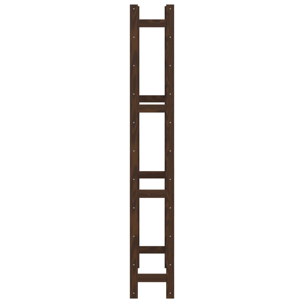 vidaXL Wine Rack for 77 Bottles Brown Solid Wood Pine 4