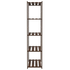 vidaXL 5-Tier Storage Rack Brown 80x38x170 cm Solid Wood Pine 4