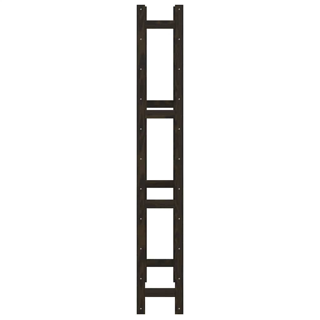 vidaXL Wine Rack for 77 Bottles Black Solid Wood Pine 4