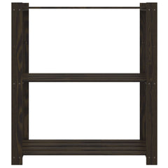 vidaXL 3-Tier Storage Rack Black 80x38x90 cm Solid Wood Pine 3