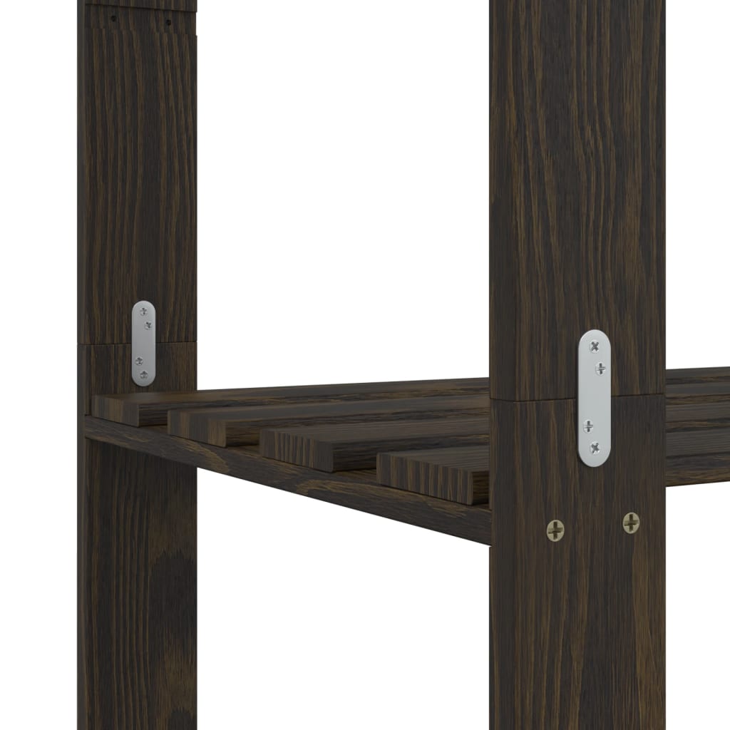 vidaXL 3-Tier Storage Rack Black 80x38x90 cm Solid Wood Pine 6