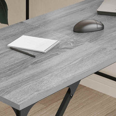 vidaXL Desk Grey Sonoma 149x149x75 cm Engineered Wood 3