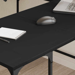 vidaXL Desk Black 139x139x75 cm Engineered Wood 3