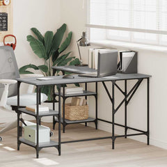 vidaXL Desk Grey Sonoma 139x139x75 cm Engineered Wood 1