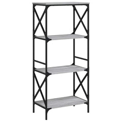 vidaXL Bookcase 4-Tier Grey Sonoma 59x35x132 cm Engineered Wood 2