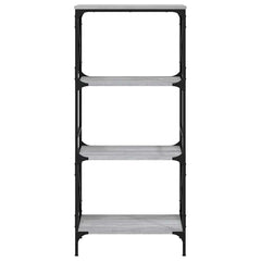 vidaXL Bookcase 4-Tier Grey Sonoma 59x35x132 cm Engineered Wood 4