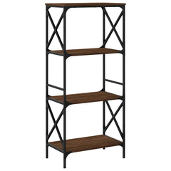 vidaXL Bookcase 4-Tier Brown Oak 59x35x132 cm Engineered Wood 6