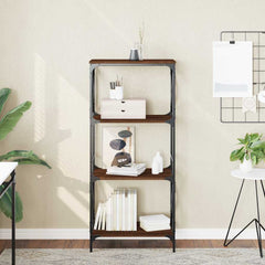 vidaXL Bookcase 4-Tier Brown Oak 59x35x132 cm Engineered Wood 1