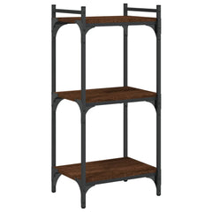 vidaXL Bookcase 3-Tier Brown Oak 40x30x86 cm Engineered Wood 2