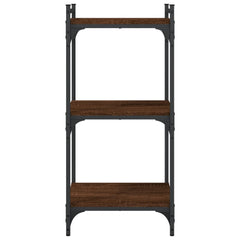 vidaXL Bookcase 3-Tier Brown Oak 40x30x86 cm Engineered Wood 4