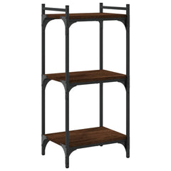 vidaXL Bookcase 3-Tier Brown Oak 40x30x86 cm Engineered Wood 6