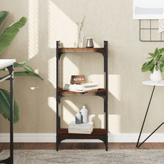 vidaXL Bookcase 3-Tier Brown Oak 40x30x86 cm Engineered Wood 1