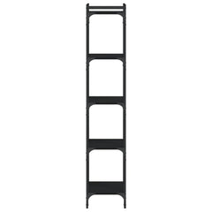 vidaXL Bookcase 5-Tier Black 40x30x154 cm Engineered Wood 5